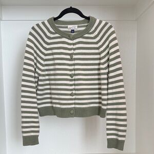 Universal Thread Olive and Cream Striped Cardigan